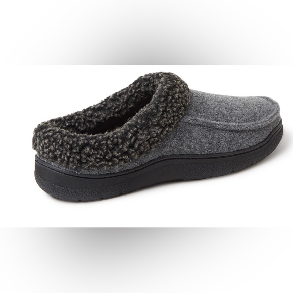 Mens DEARFOAMS Slippers Size Small 7-8 Cozy Comfort Memory Foam Gray New - Picture 7 of 11